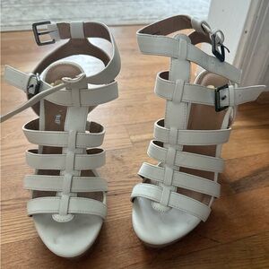 Women's White Strappy Sandals